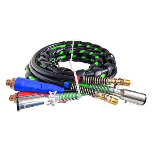 3-in-One Rubber Air Hose Electrical Cable Wrap 12′ Air Line Hose