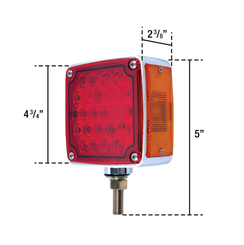 LED SQUARE FENDER MT RH 1 STUD