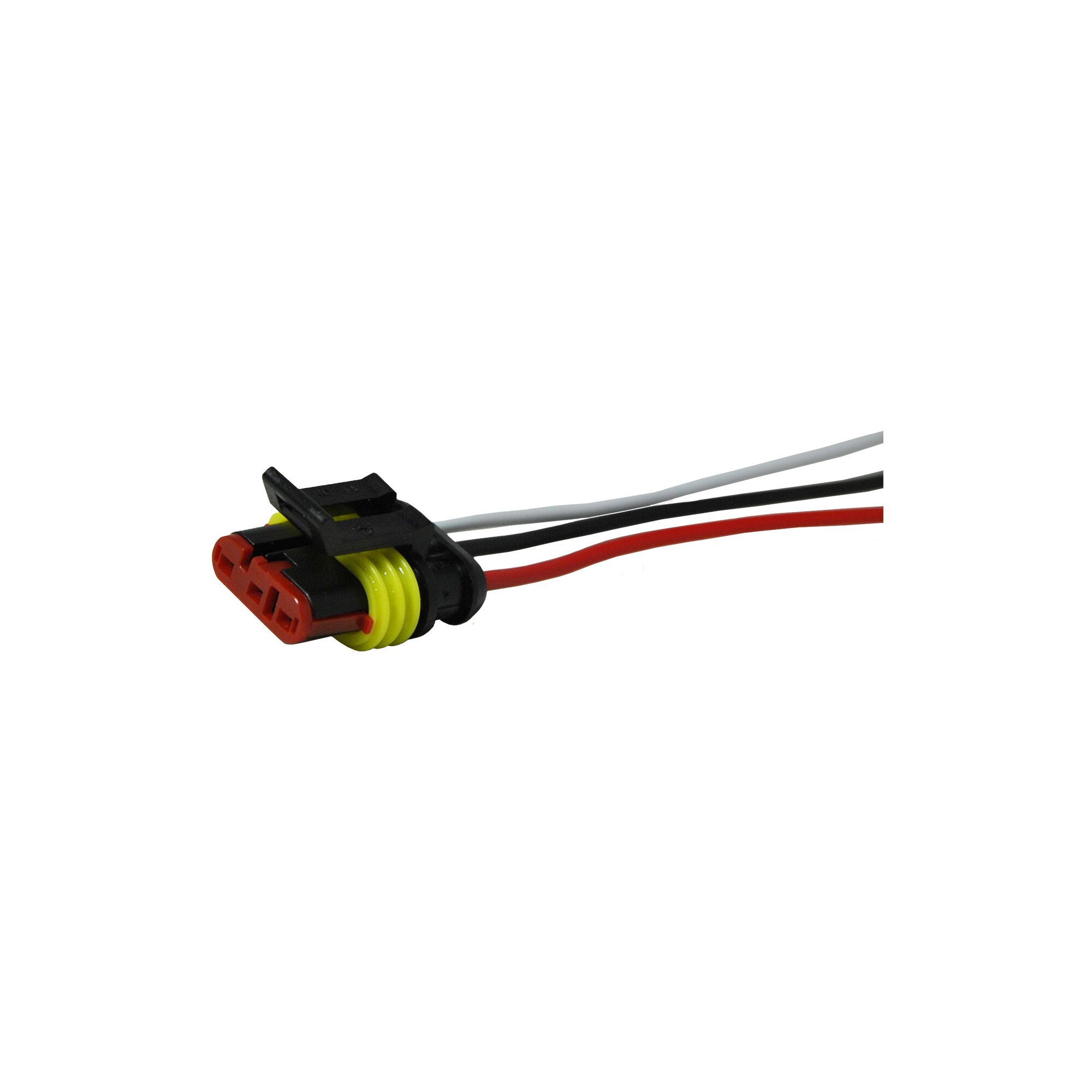 Double contact straight plug w/weather proof-3-pin connection ( pigtail )