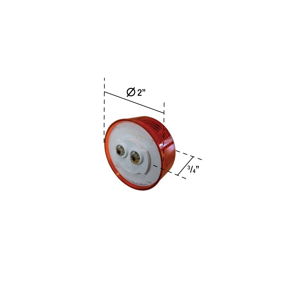 LED 2″ Rd Marker Lamp Amber – 1-dio