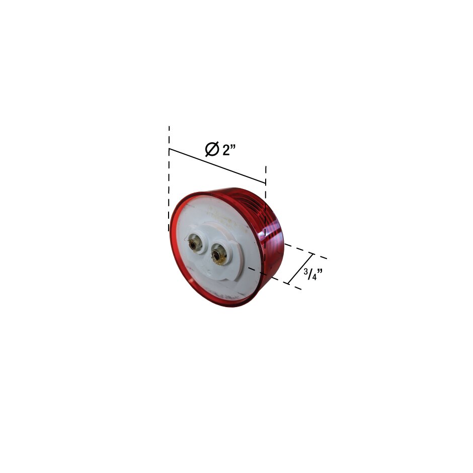 LED 2.5″ RD PC RATED MARKER LA RED