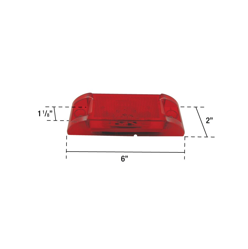 LED Turtle Back Reflective Marker Lamp Red – 8-dio