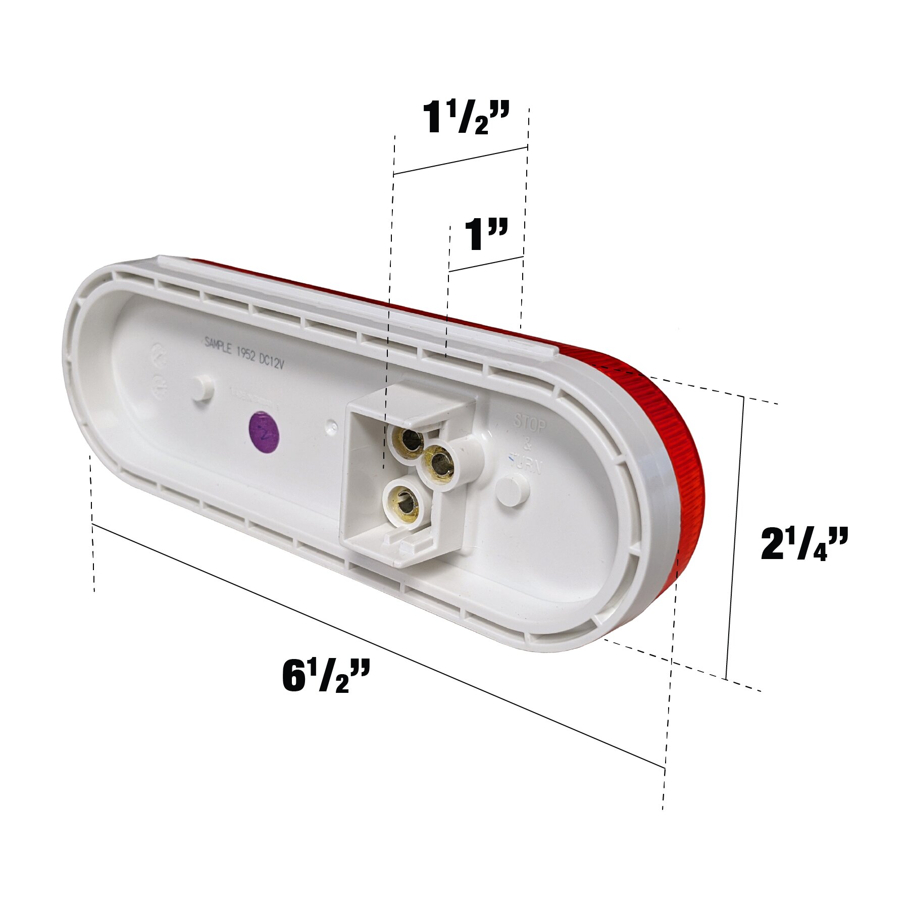 LED OVAL STT LAMP RED-6 DIO