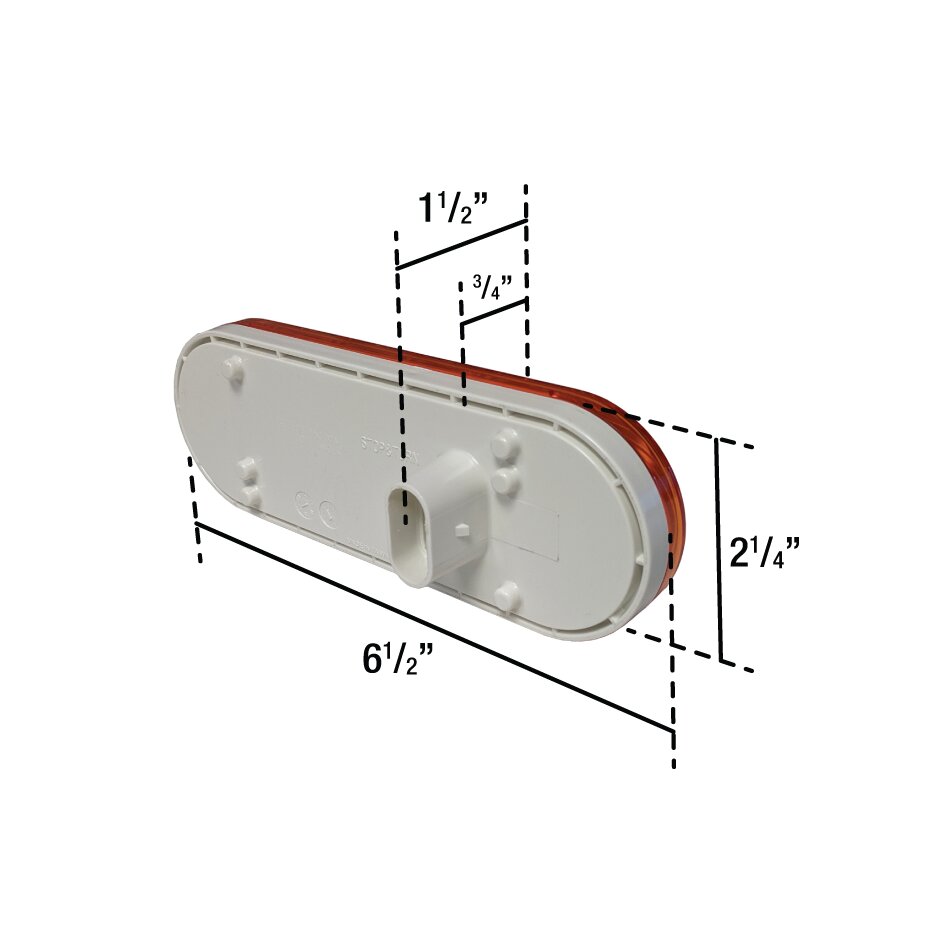 LED Oval 3-Pin AMP Connection Signal/Park Lamp Amber – 10-dio