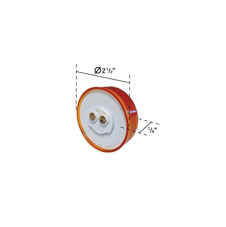 LED 2.5″ RD PC RATED MARKER LA YELLOW