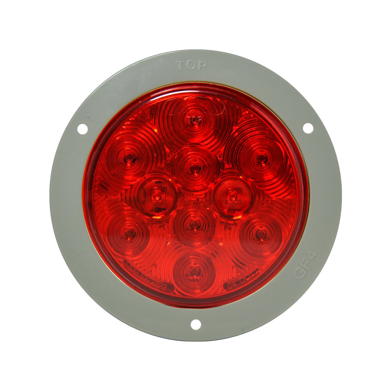 4″ ROUND LED Tail light 10diod with gray flange