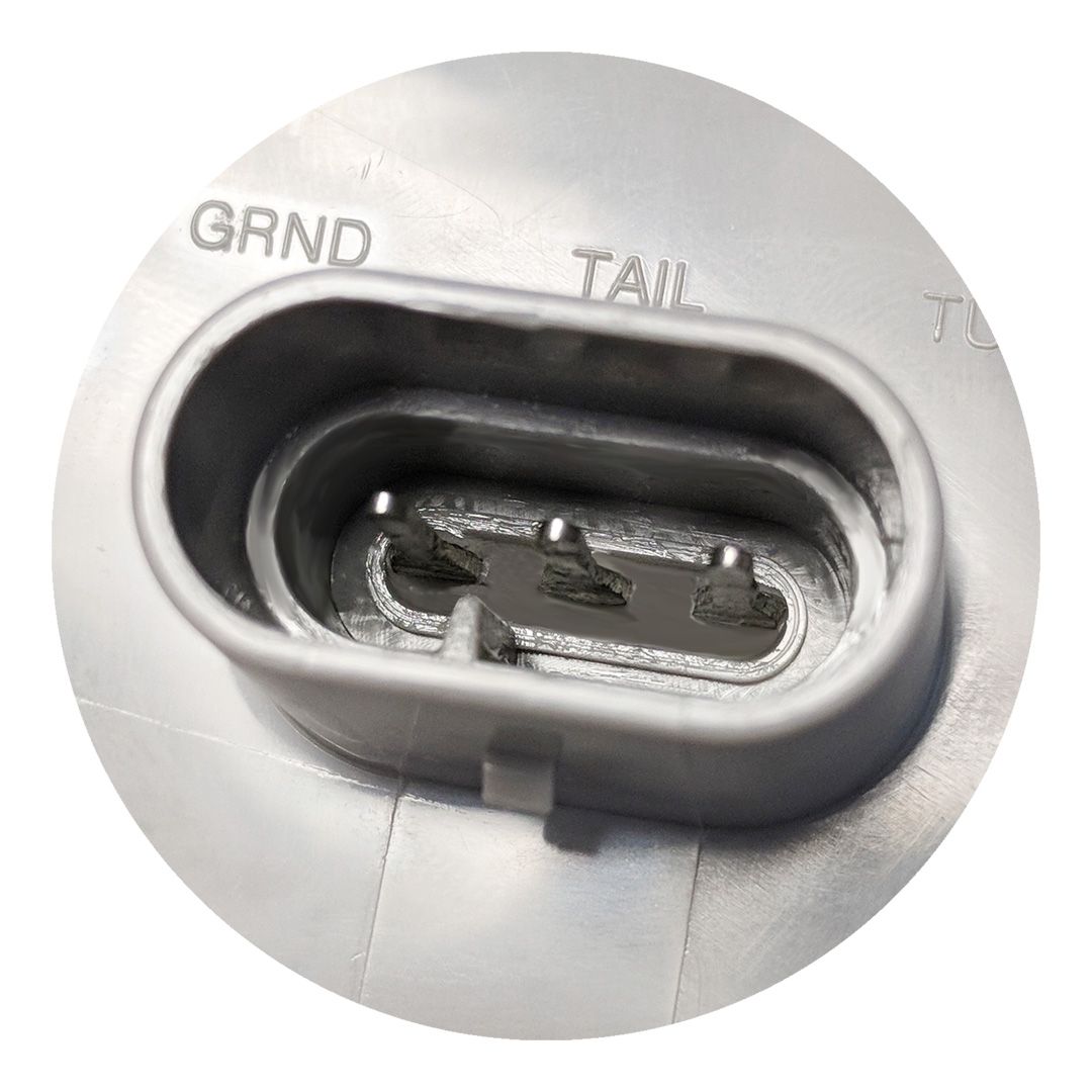 4″ ROUND LED Tail light 10diod with gray flange
