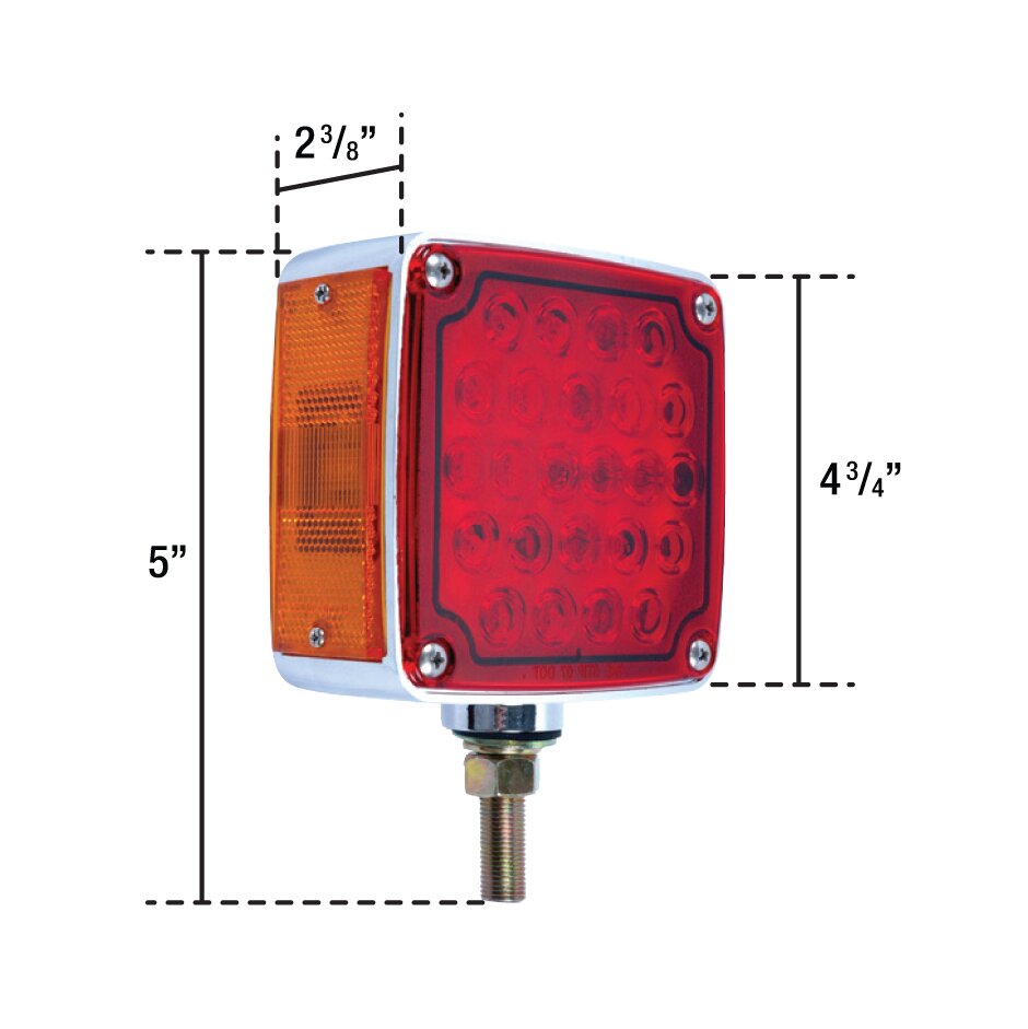 LED SQUARE FENDER MT LH 1 STUD